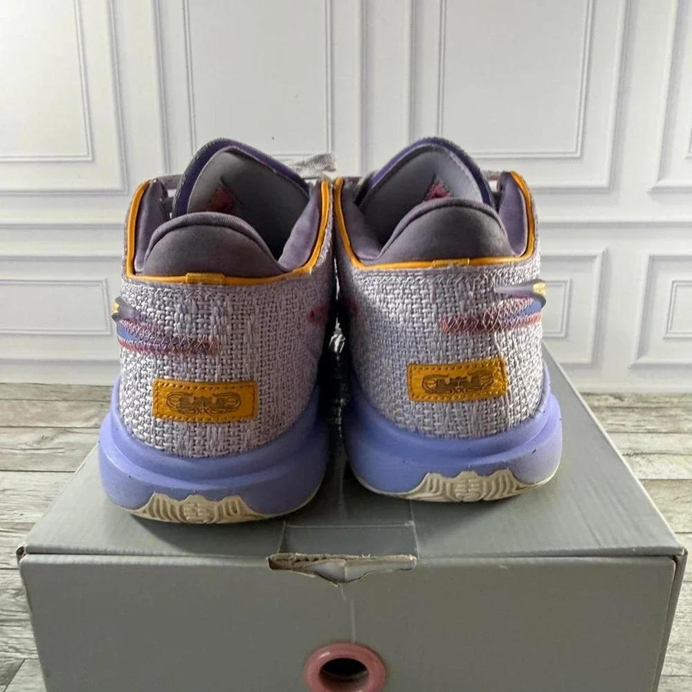Men's size 10 Nike LeBron 20 XX Violet Frost Purple Gold Shoes basketball